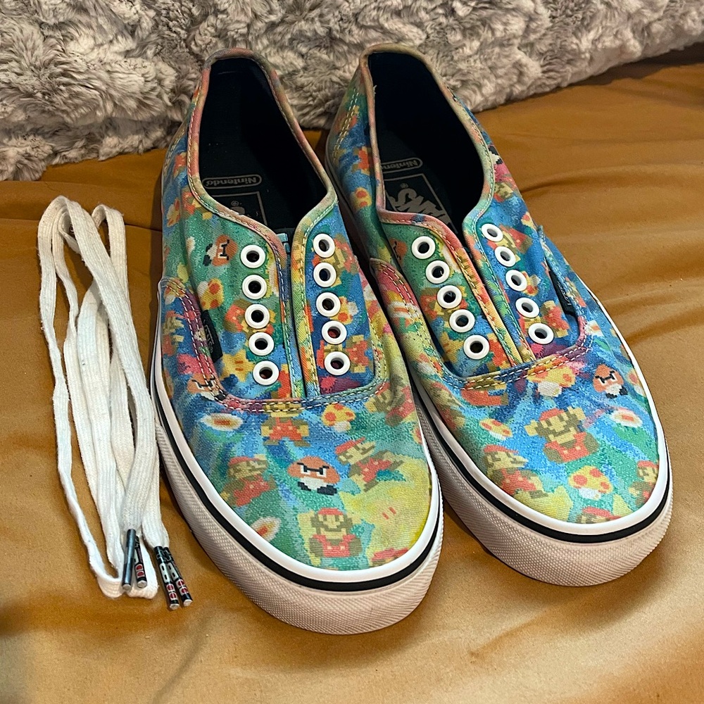 Vans Nintendo Super Mario Collab Gaming Sneakers Sz 8(M